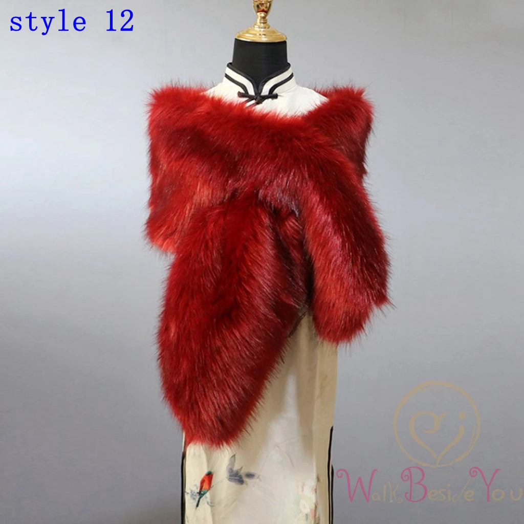 Fluffy Faux Fur Womens Winter Sweater