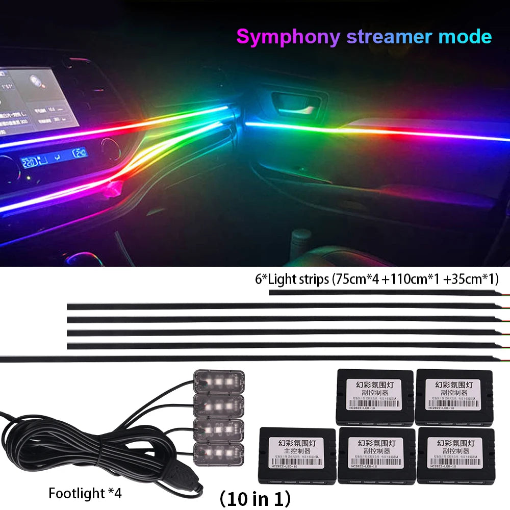 18-in-1 Car LED Ambient Light Strips