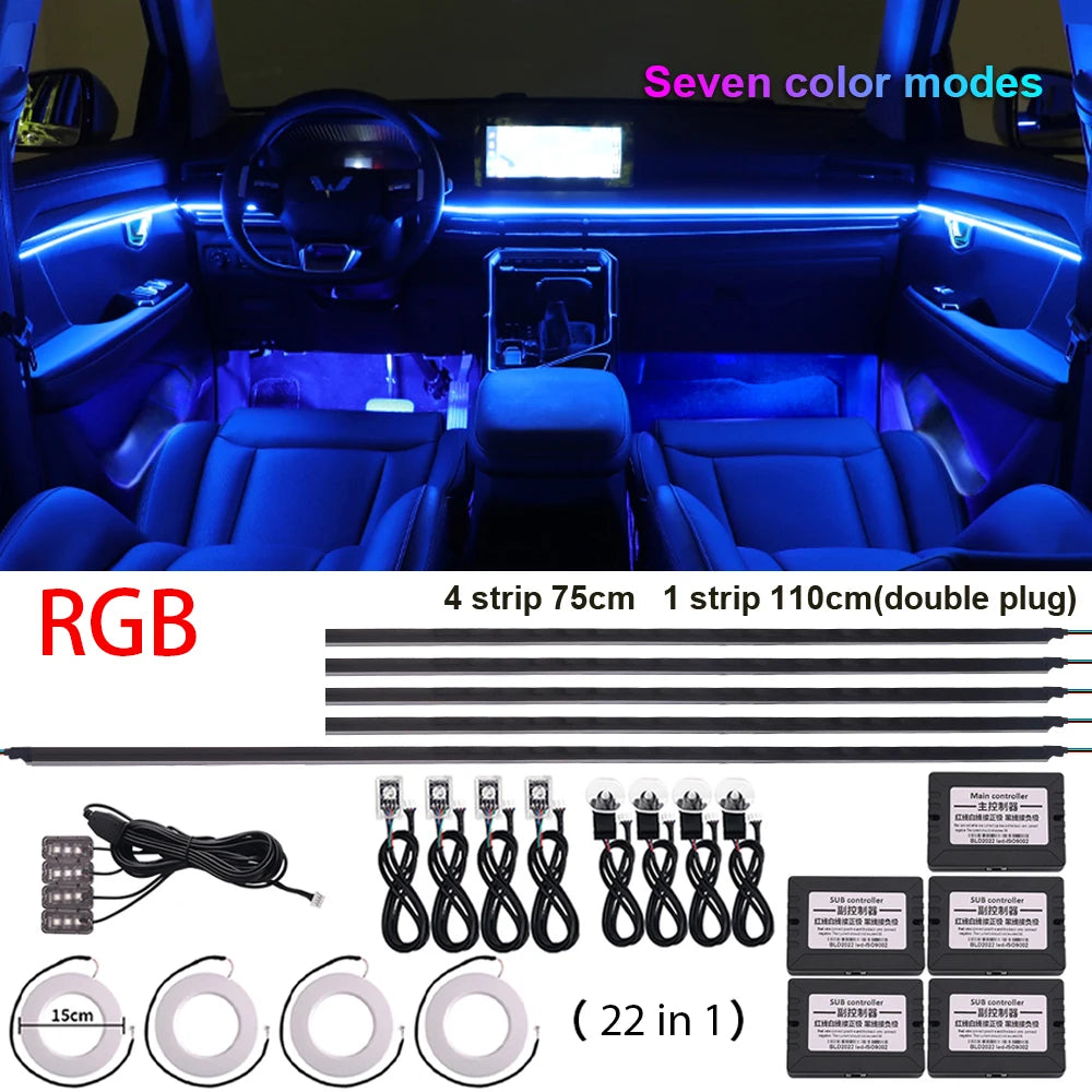 18-in-1 Car LED Ambient Light Strips