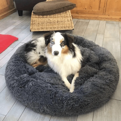 Super Soft Pet Dog Cat Bed Plush Full Size Washable Calm Bed Donut Bed Comfortable Sleeping Bed For Large Medium Small Dogs