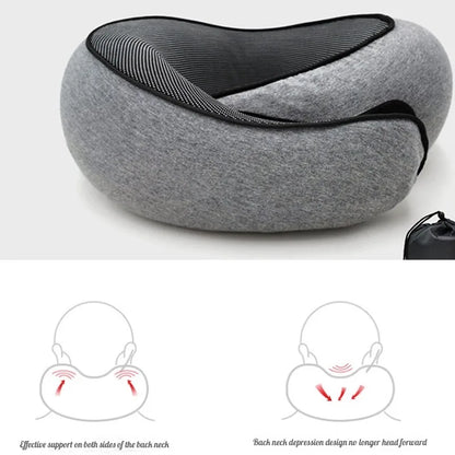 Travel Car Neck Memory Foam Pillow U-shaped Portable Auto Headrest Pillow Adjustable Traveling Sleeping Car Airplane Neck Pillow