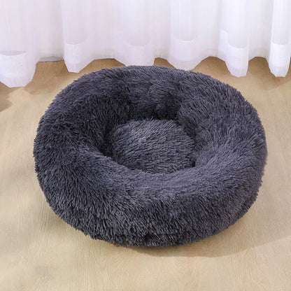 Super Soft Pet Dog Cat Bed Plush Full Size Washable Calm Bed Donut Bed Comfortable Sleeping Bed For Large Medium Small Dogs