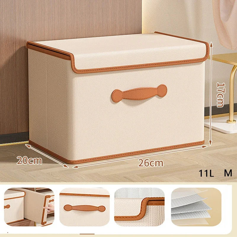 Clothes Toy Storage Box Folding Dustproof Organizer Bedroom Shelf Safe Odorless Organizers of Cabinets Drawers for Bedding Quilt